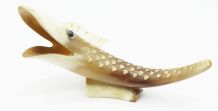 Sculpture poisson en corne