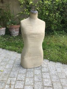 Ancien buste de mannequin de couture Stockman vintage 1950