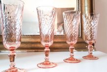 Lot de 6 Flûtes à Champagne rose ROSALINE Arcoroc LUMINARC V