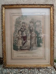 cadre ancien , moniteur des  dames et demoiselles