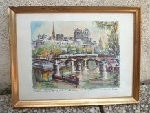 lithographie encadrée Marius GIRARD