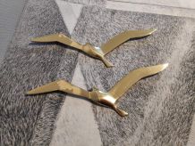 mouettes en laiton massif avec crochets au dos