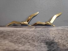 mouettes en laiton massif avec crochets au dos