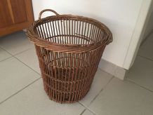 Corbeille à papier en rotin