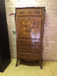 secrétaire Galbé Louis XV en Marqueterie