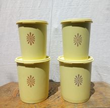 Série de 4 boites Tupperware Soleil - Années 70/80