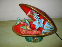 lampe en barbotine de vallauris