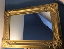 Miroir ancien bois doré 55 cm x 39 cm 