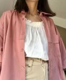 chemise vintage rose tres belle