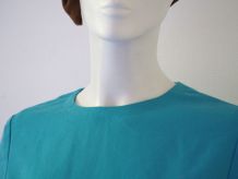 Robe babydoll Mod trapèze Twiggy turquoise vintage 60's