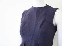 Robe ajustée en laine mauve vintage 60's 70's