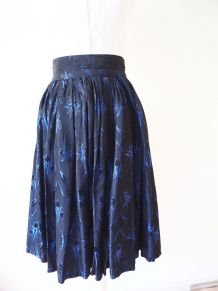 Jupe corolle en taffetas baroque vintage 50's 60's