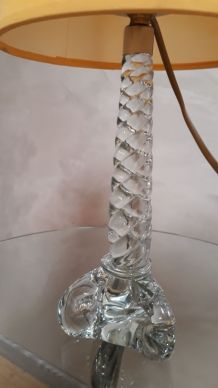 lampe cristal verre soufflé et étirer 48x18  verrerie paris 