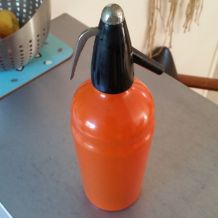 Ancienne bouteille Siphon Vintage Orange bar