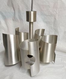 Suspension 5 lampes aluminium style Max Sauze
