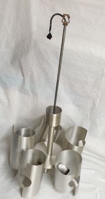 Suspension 5 lampes aluminium style Max Sauze