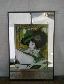 Joli miroir vintage "Lithographies originales" 