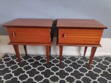 chevets vintage des années 70 en teck verni