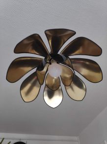 suspension XXL fleur de lotus  Robert Schuytener noir et or