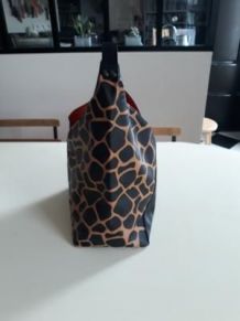 Sac créateur original noir/imprimé girafe