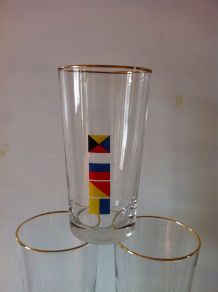 Lot de 6 verres vintage Mobil