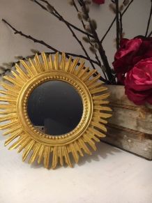 Miroir soleil bois 1950’s 20cm