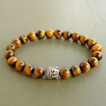 Bracelet Oeil de Tigre / Bouddha 