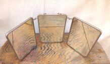 Ancien miroir de barbier triptyque - Années 50