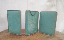 Ancien miroir de barbier triptyque - Années 50