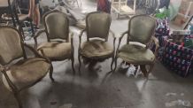 Fauteuils Voltaire à restaurer (lot de 4)