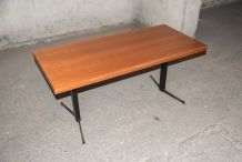 Table basse transformable teck années 60