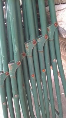  six chaise pliante métal industrielle