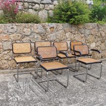 Ensemble chaises et fauteuils Marcel Breuer 1970