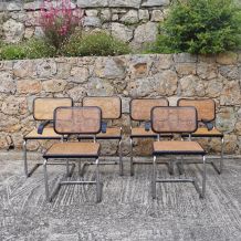 Ensemble chaises et fauteuils Marcel Breuer 1970