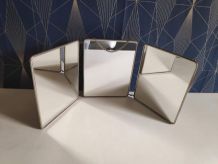 miroir triptyque de barbier avec chaîne d'origine 