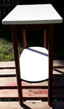 console bois et formica blanc année 50 /60