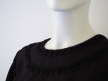 Robe babydoll Mod GoGo Twiggy trapèze noire vintage 60's