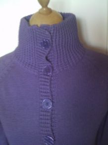 Veste en laine violet taille 40/42 Sans marque