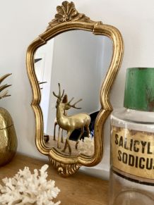 Ancien miroir doré vintage