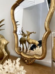 Ancien miroir doré vintage