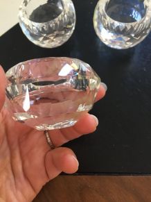 3 jolis bougeoirs cristal 