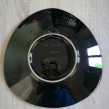 Assiette céramique Longwy-Grand feu, le pressoir