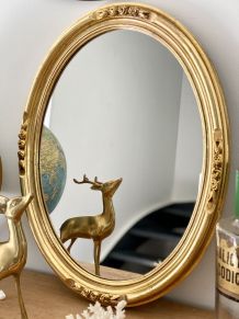 Ancien miroir doré 47X37 cm