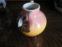 Vase à anses en céramique émaillée cigale Provence signée