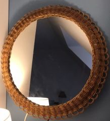 Miroir soleil osier 50cm   