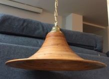 Lustre bambou 58 cm vintage