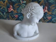 buste en plâtre "la rieuse" d'après Jean-Baptiste Pigalle