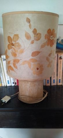 Paire de lampes de chevet abat-jour herbier