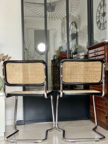 Paire de chaises Marcel Breuer Cesca B32 vintage