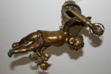 ANCIEN ANTIQUE LUSTRE ,SUSPENSION XIXè,DÉCOR ANGE,CHÉRUBIN A